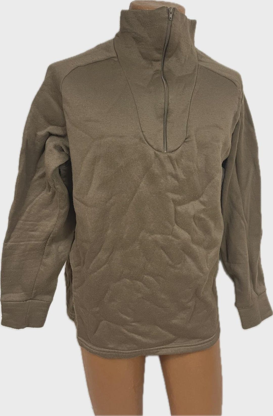 Medium US Military Polypro Thermal Mid Base Layer Zip Shirt Top USGI ...