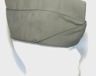 NEW AG-344 US Army Men's Size 6.5 Garrison Cap Overseas Cover Service Dress Green - Free Shipping