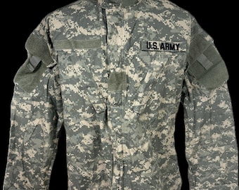 NEW US Military ACU Combat Shirt / Top Ripstop Medium-Regular Army 2c