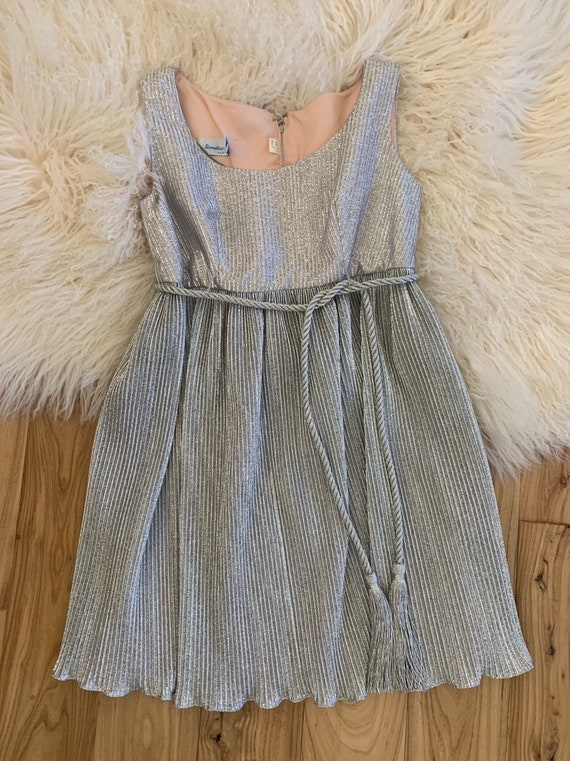 1960s metallic mini dress