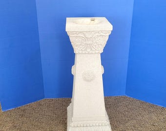 Vintage Resin Neoclassical Pillar Column 25"