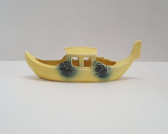 McCoy Black Floral Gondola Planter