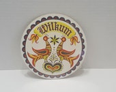 Vintage Round Amish Hex Sign Bird Welcome Sign Shrink Wrapped