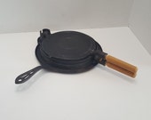 Antique Cast Iron Large Krumkake Iron Scandinavian Cookie Press