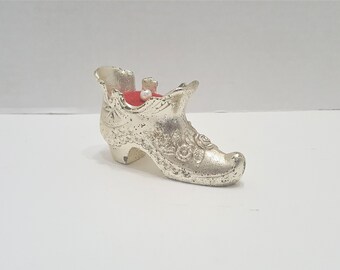 Petite Vintage Porcelain Shoe Pin Cushion