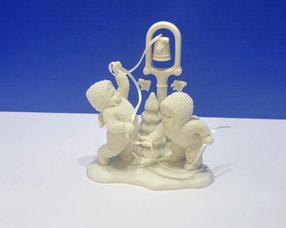 Vintage Department 56 Snowbabies Ring the Bells, It's Christmas Figurine