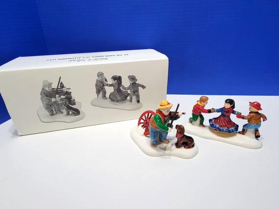 Vintage Department 56 At the Barn Dance Christmas Village Figurines
