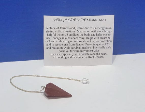 Vintage Red Jasper Pendulum for Dowsing