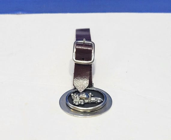 Vintage Rex Cement Truck Key Fob with Leather Strap