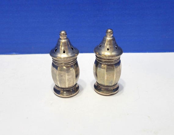 Vintage Vincent Lollo Miniature Sterling Silver Salt and Pepper Shakers Set