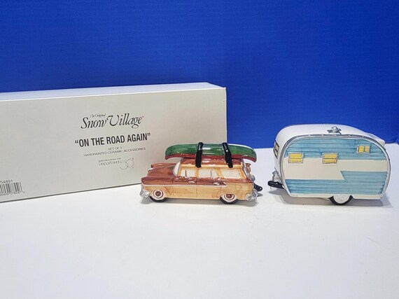 Vintage Department 56 Snow Village On the Road Again Camper