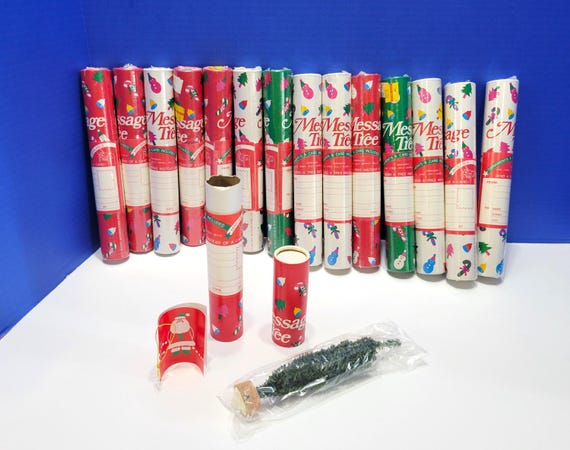 Vintage Message Trees Miniature Christmas Trees in Mailing Tubes Large Lot