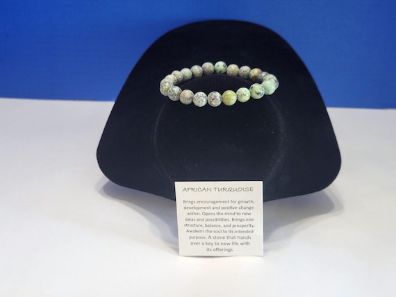 Vintage Natural African Turquoise Beaded Bracelet for Positive Change