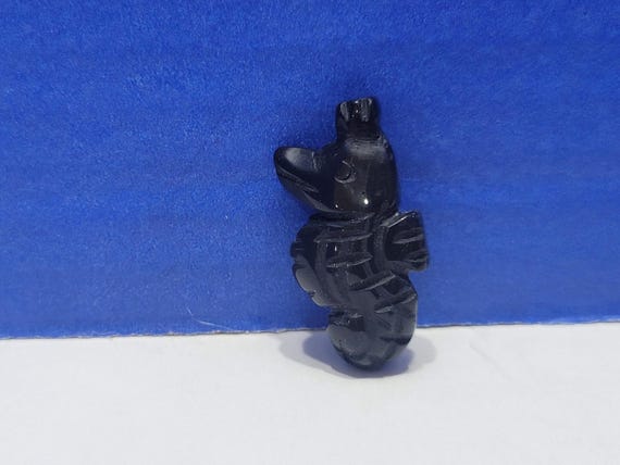 Vintage Miniature Black Onyx Seahorse for Grounding