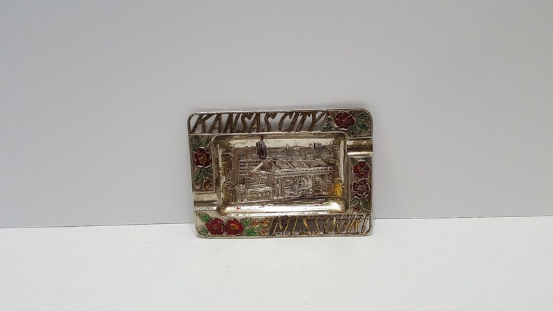 Missouri Metal Ash Tray Vintage Souvenir Kansas City
