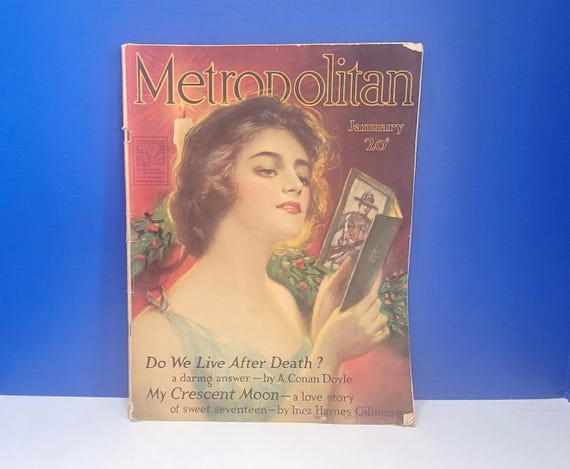 Vintage Metropolitan Magazine WW1 Christmas Cover January, 1918