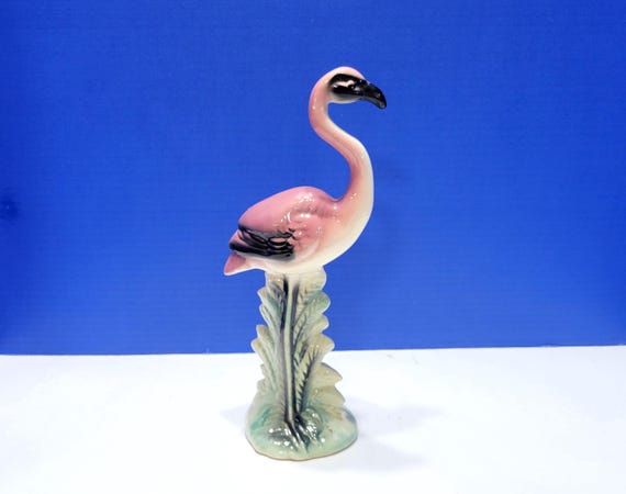 Vintage California Pottery Standing Flamingo Figurine