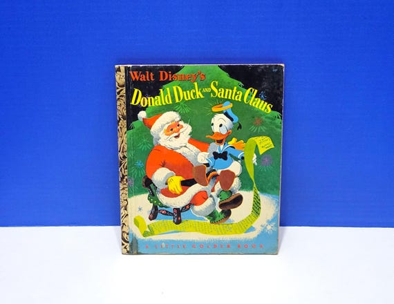 1952 Walt Disney's Donald Duck and Santa Claus Little Golden Book