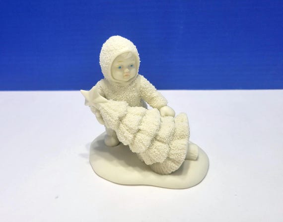 Vintage Department 56 Snow Babies I'll Put Up the Tree Figurine
