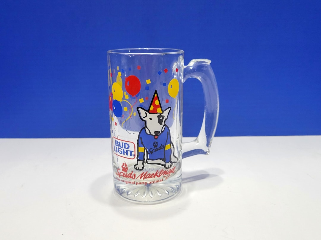1987 Bud Light Glass Beer Mug Spuds Mackenzie Birthday - Etsy