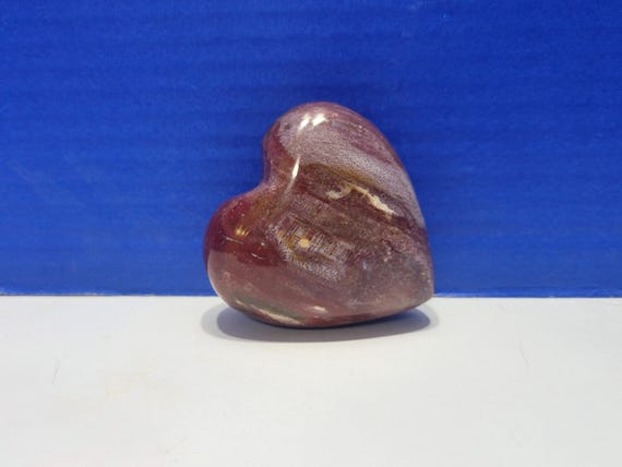Vintage Polished Petrified Wood Heart