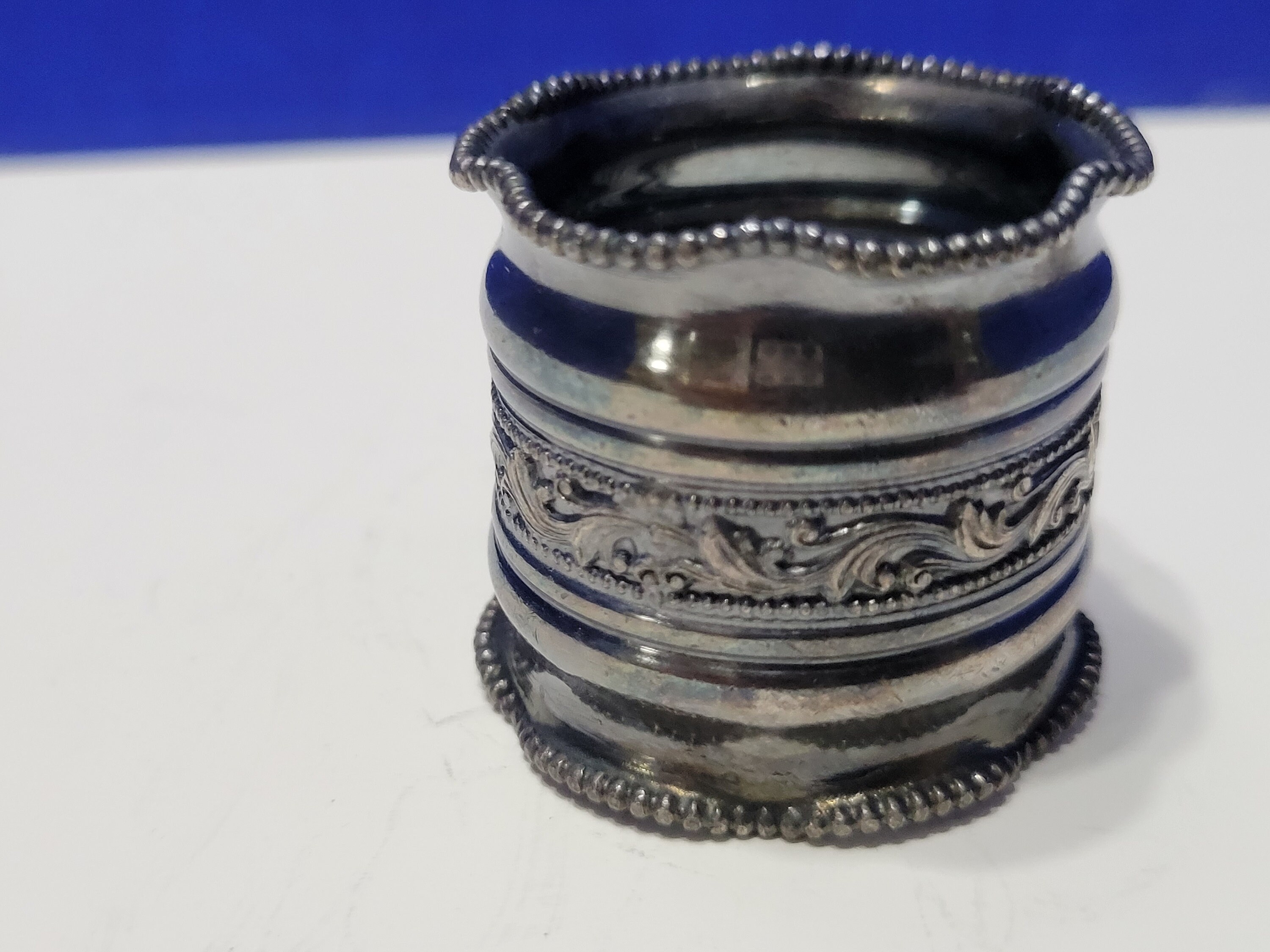 Antique Victorian Napkin Ring Filigree Silverplate Beaded Edge | Etsy