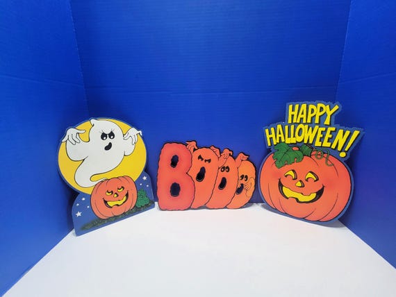 Vintage Paper Halloween Dicuts Ghost, Boo, Pumpkin Lot