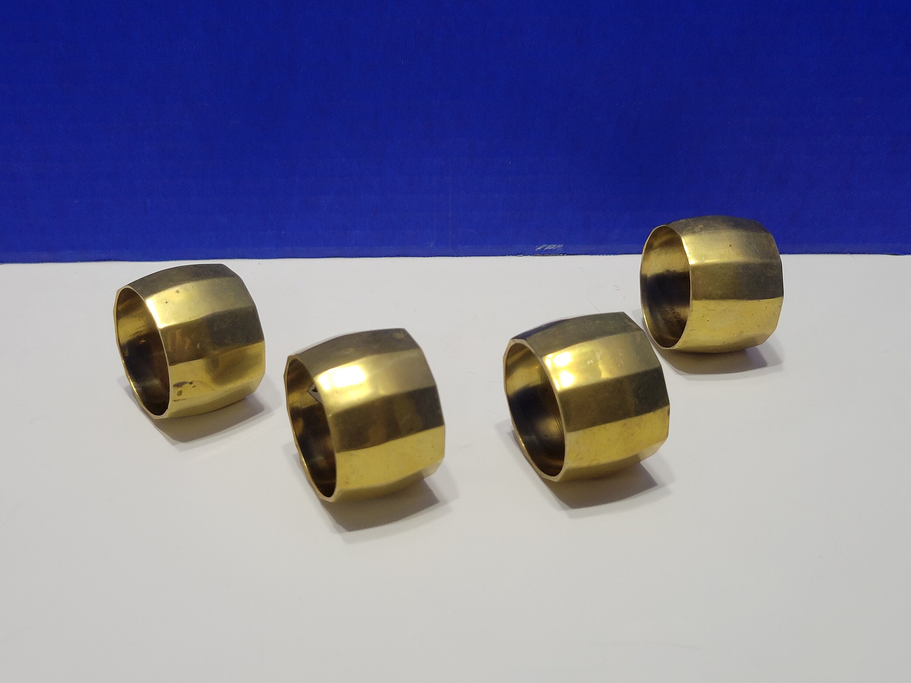 Vintage Brass Napkin Rings Made in India Set of 4 Etsy