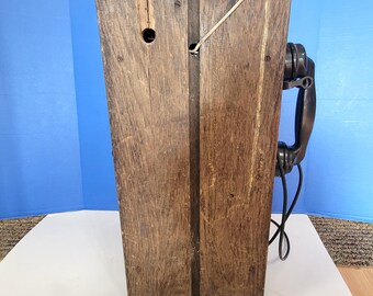 アンティーク木製手回し壁掛け電話 - Etsy 日本