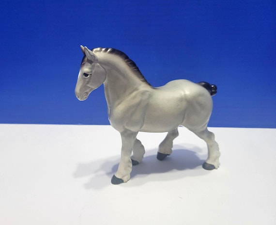 Vintage Enesco Porcelain Gray Horse Figurine