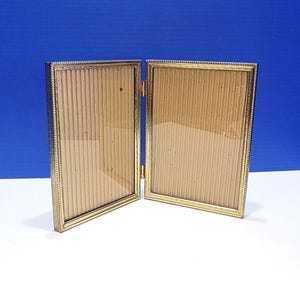 Vintage Brass Double Hinged Picture Frame 6.5 x 4.5