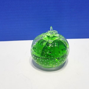 Vintage Green Apple Paper Bullicante Glass