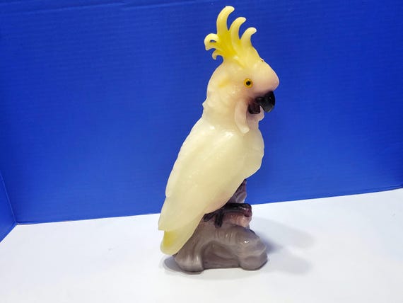Vintage Wax Tropical Cockatoo Parrot Candle