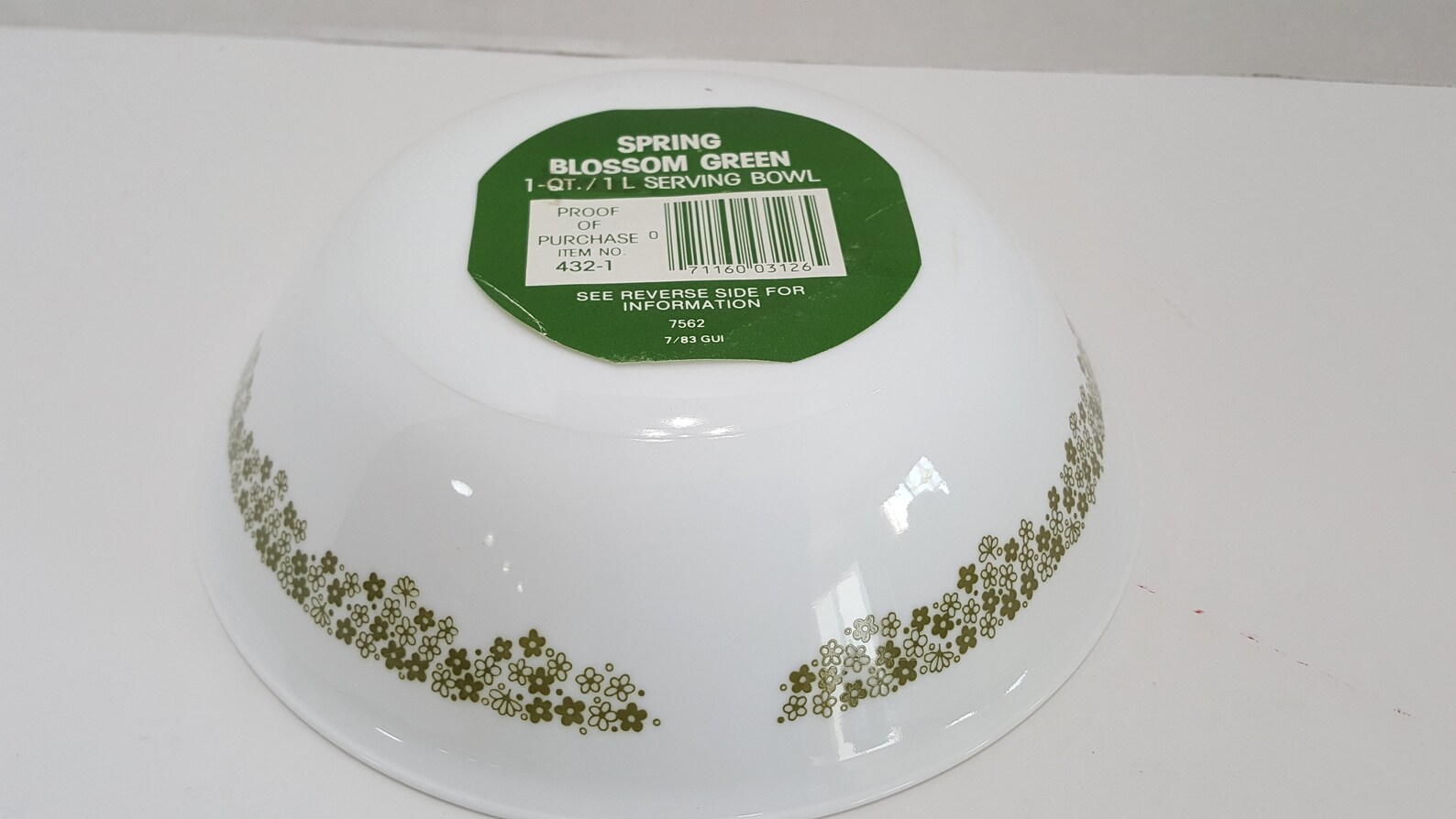 Vintage Corelle Serving Bowl 1 Quart Spring Blossom Green New Etsy