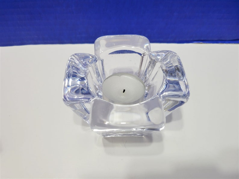 Vintage Orrefors Crystal Candle Holder With Tea Light in Etsy