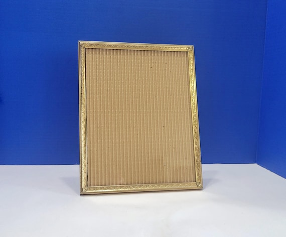 Vintage Brass Gold Metal Picture Frame with Kickstand 8 x 10