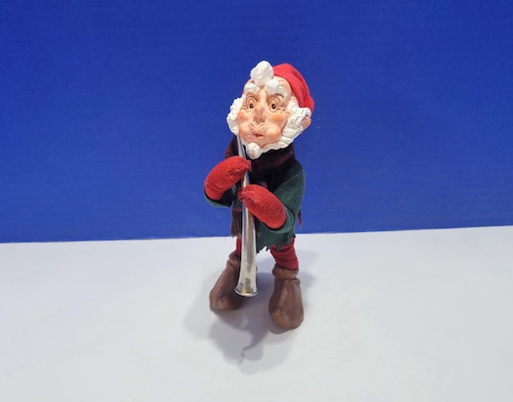 Vintage Simpich Elf Character Gabe Playing Flute