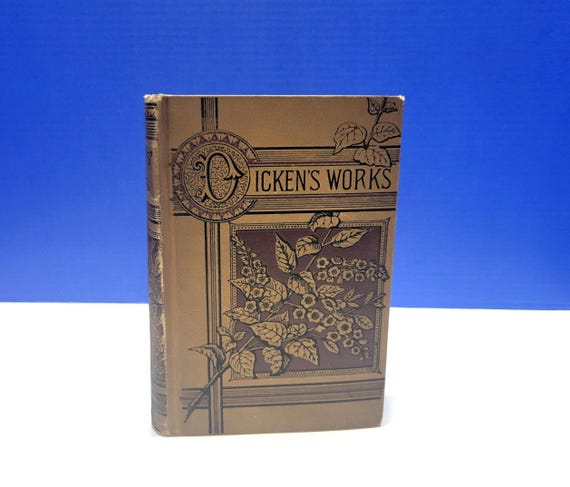 Antique 1900 Dicken's Works Hardcover Book Barnabe Rudge, Hard Times, Curiosity Shop