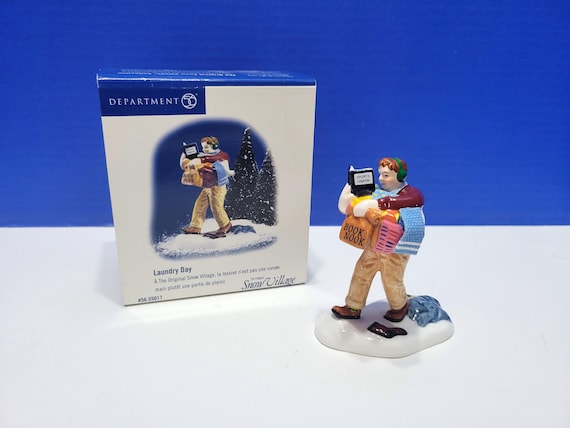 Vintage Department 56 Snow Village Laundry Day Figurine in Box