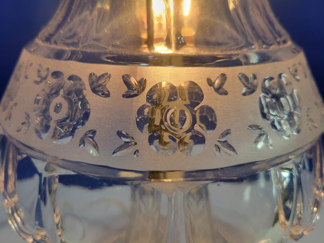Vintage Anna Hutte Lead Crystal Budoir Table Lamp, photo 4 sur 5