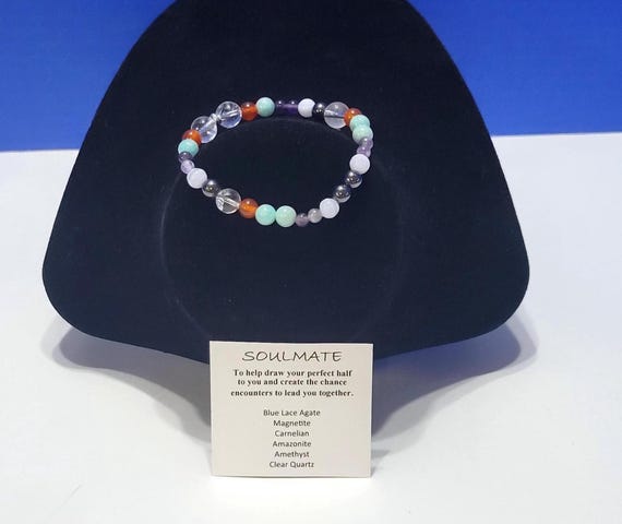 Vintage Multicolored Natural Stone Beaded Bracelet to Attract Your Soulmate