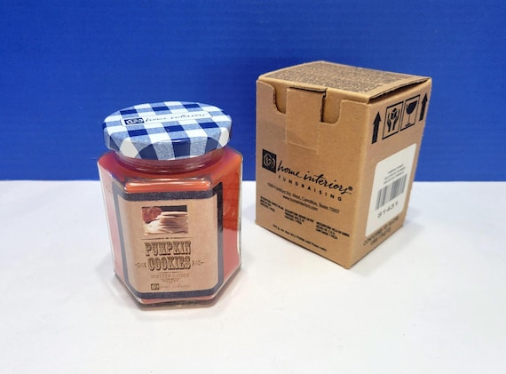 Vintage Home Interiors Pumpkin Cookies Candle in Glass Jar