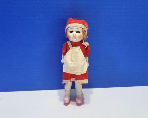 Vintage Sakura Bisque Penny Doll with Sleepy Eyes