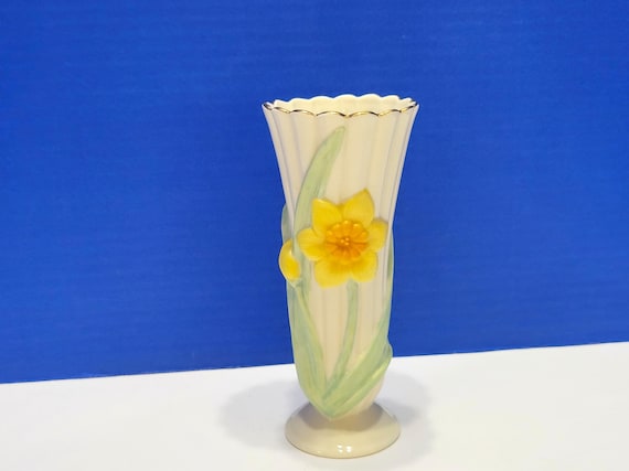Vintage Lenox Yellow Daffodil Vase