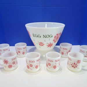 Fire King Egg Nog Set - Etsy