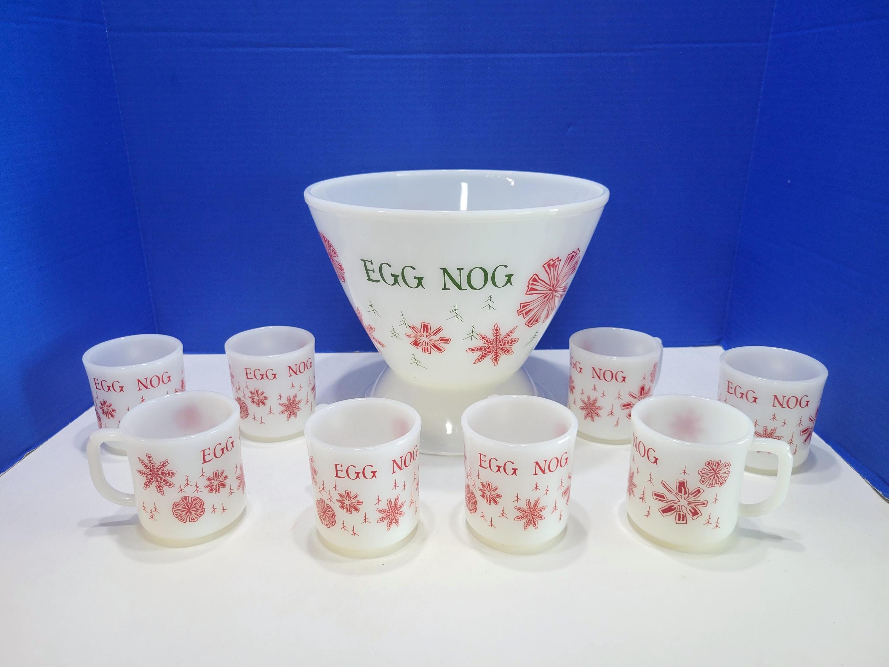 Fire King Egg Nog Set - Etsy