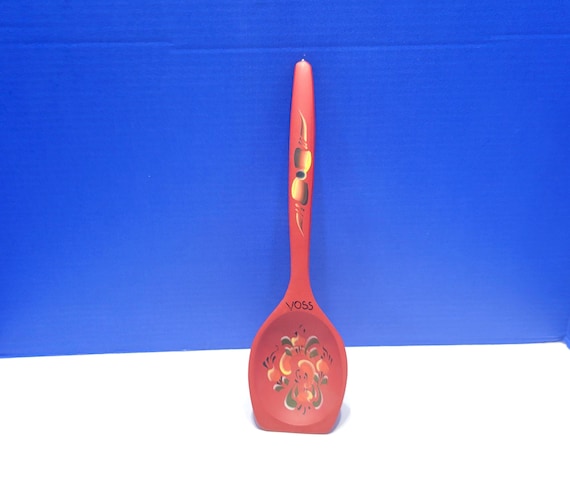 Vintage Large Scandinavian Wood Spoon Wall Hanging Norwegian Rosemaling