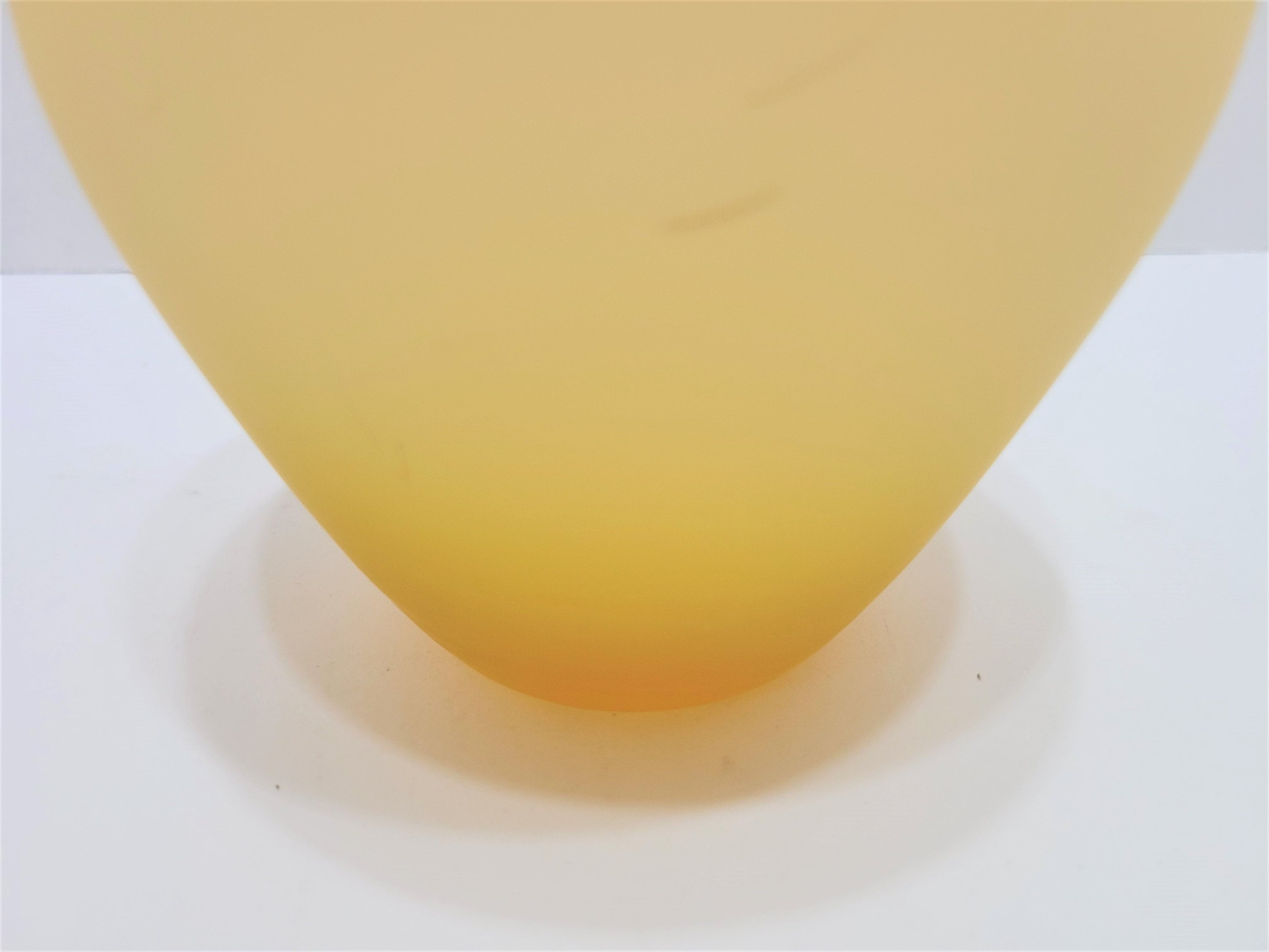 Vintage Amberina Satin Cased Glass Vase 7 Inches