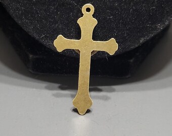 ヴィンテージ装飾クロス十字架ペンダント 真鍮トーン - Etsy 日本