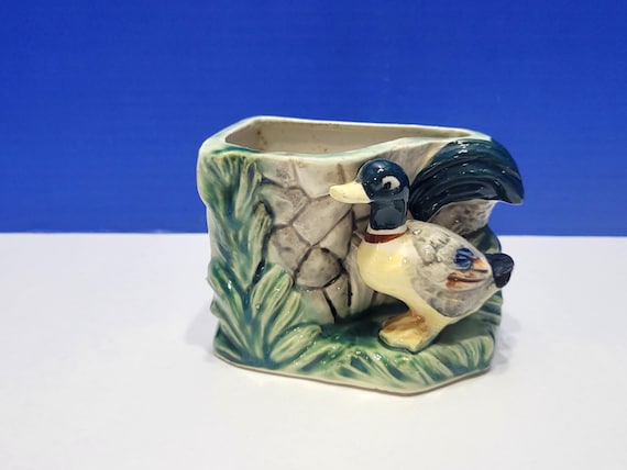 Vintage Ceramic Mallard Planter Made in Japan